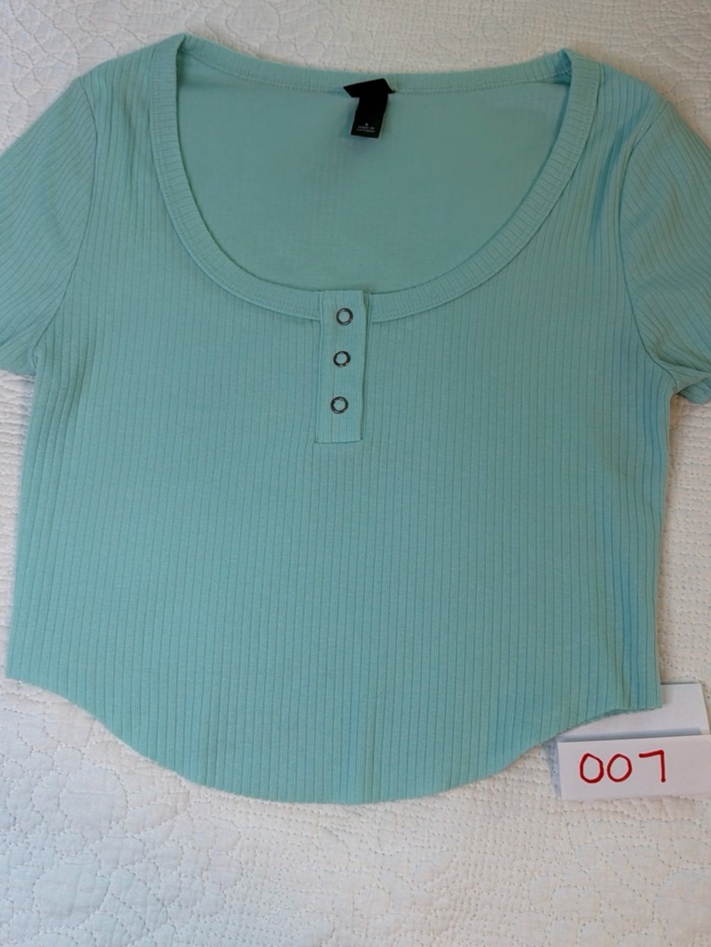wild fable Mint Ribbed Scoop Neck Crop Top